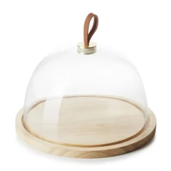 Cloche avec socle bois verre Ø 30,5 cm 25 cm - REVOL Online