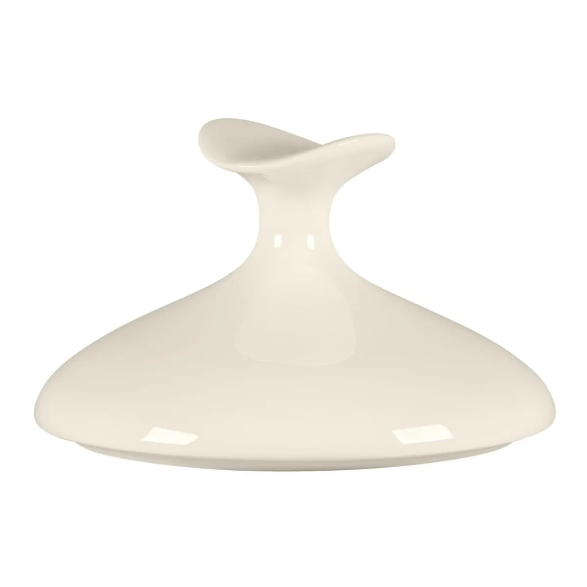 Cloche pour assiette creuse gourmet rond blanc porcelaine bone china Ø 14 cm Bravura - RAK Discount