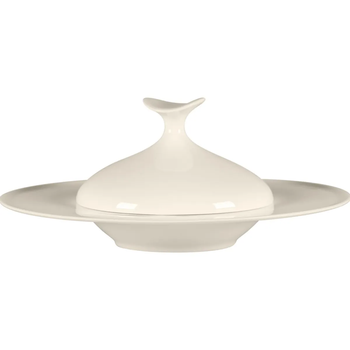 RAK Cloche pour assiette creuse gourmet rond blanc porcelaine bone china Ø 16,4 cm Bravura Clearance