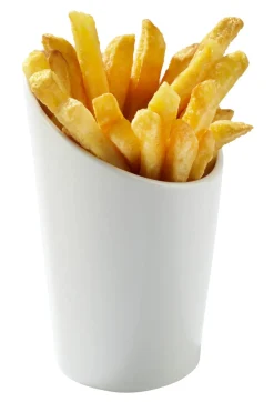 PRO.MUNDI Cône à frites rond blanc porcelaine Ø 8 cm Best