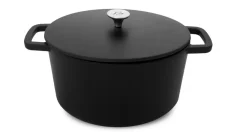 Aucune Cocotte avec couvercle fonte d'acier Sans revêtement Avec couvercle Ø 24 cm 4,2 L Cooko Clearance