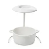 Cocotte avec couvercle pour induction rond Blanc albâtre porcelaine culinaire Ø 26 cm Bombance - REVOL Online