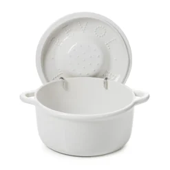 Cocotte avec couvercle pour induction rond Blanc albâtre porcelaine culinaire Ø 26 cm Bombance - REVOL Online