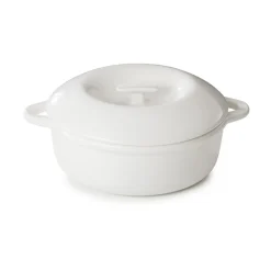 REVOL Cocotte avec couvercle pour induction rond Blanc albâtre porcelaine culinaire Ø 29 cm Bombance Clearance