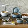 Cocotte avec couvercle rond Blanc albâtre porcelaine culinaire Ø 26 cm Bombance - REVOL