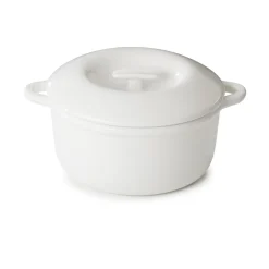 Cocotte avec couvercle rond Blanc albâtre porcelaine culinaire Ø 26 cm Bombance - REVOL