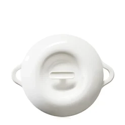 REVOL Cocotte avec couvercle rond Blanc albâtre porcelaine culinaire Ø 22 cm Bombance Hot
