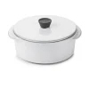 REVOL Cocotte avec couvercle rond blanc porcelaine culinaire Ø 12 cm  Caractère Hot