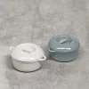 Cocotte avec couvercle rond Gris nuage porcelaine culinaire Ø 26 cm Bombance - REVOL Discount