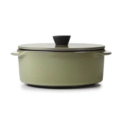 Cocotte avec couvercle rond vert porcelaine culinaire Ø 12 cm  Caractère - REVOL Sale