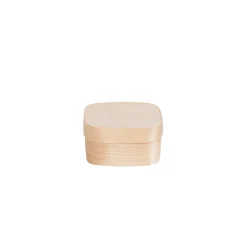 Cocotte bois carré 8,5x8,5x4 cm Oxstal (240 pièces) - PRO.MUNDI Outlet