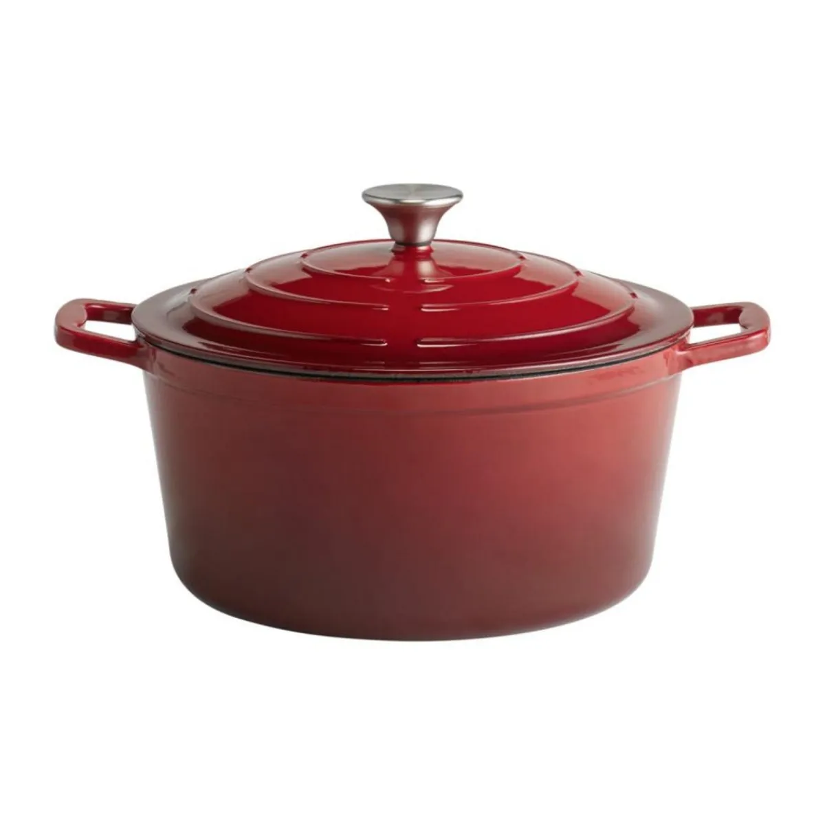 Cocotte fonte d'acier inox Sans revêtement Avec couvercle 28x28x13 cm 6 L 5 Stars - APS Best