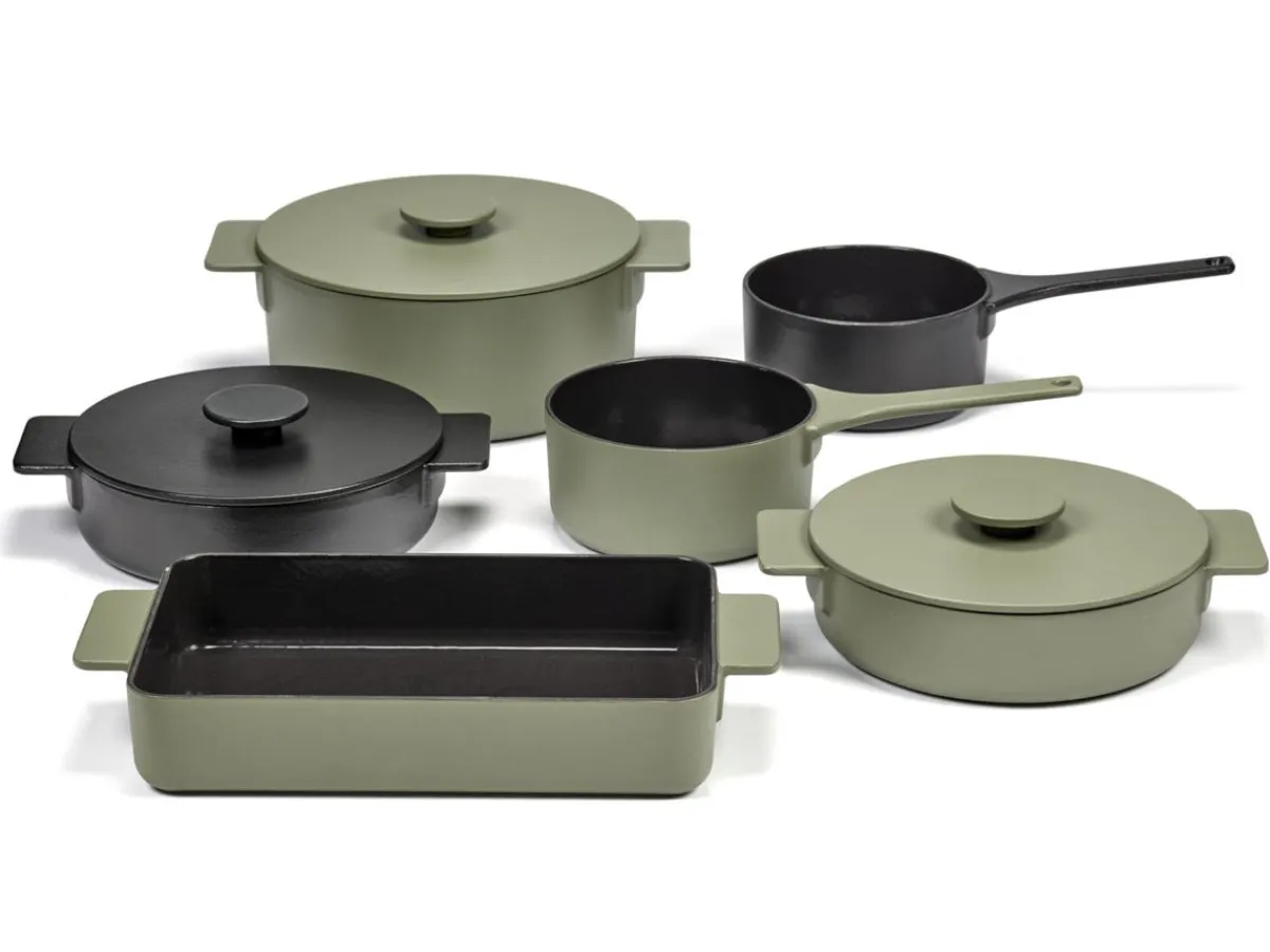 Cocotte fonte d'acier Sans revêtement Avec couvercle Ø 23 cm 12 cm 300 cl Surface - SERAX New