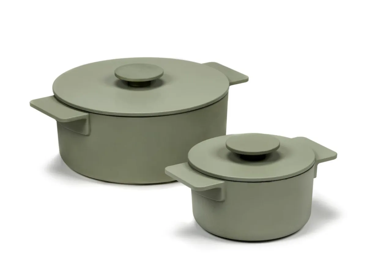 Cocotte fonte d'acier Sans revêtement Avec couvercle Ø 23 cm 12 cm 300 cl Surface - SERAX New