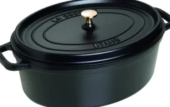STAUB Cocotte fonte d'acier Sans revêtement Avec couvercle 31x25x16,7 cm 5,5 L New