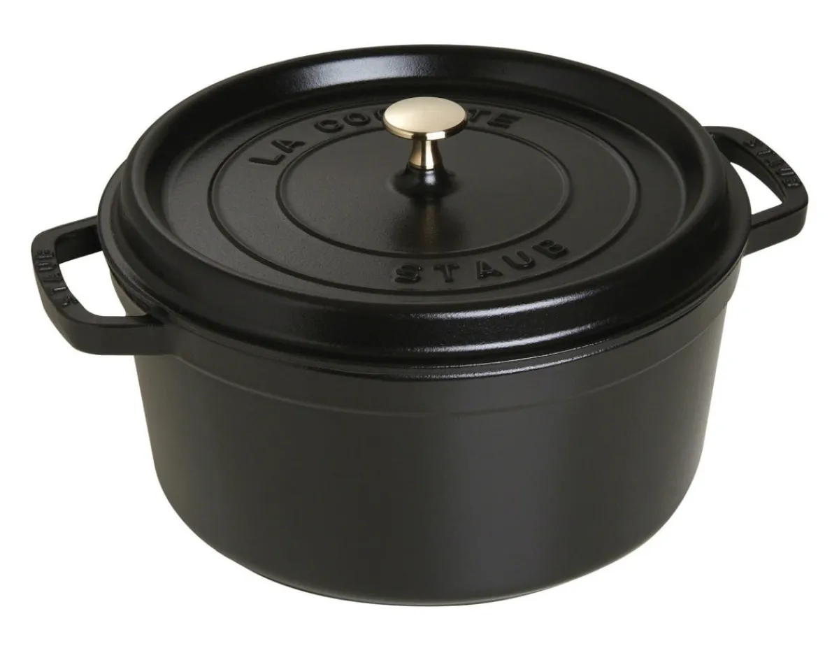 STAUB Cocotte fonte d'acier Sans revêtement Avec couvercle Ø 28 cm 18,2 cm 6,7 L Outlet