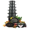 STAUB Cocotte fonte d'acier Sans revêtement Avec couvercle Ø 22 cm 14,7 cm 2,6 L Hot