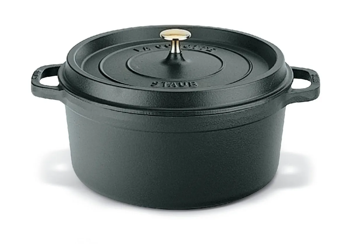 Cocotte fonte d'acier Sans revêtement Avec couvercle Ø 26 cm 16,7 cm 5,25 L - STAUB Hot