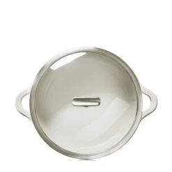 REVOL Cocotte induction avec couvercle porcelaine Blanc albâtre Ø 29 cm 15,4 cm 4 L Bombance Sale