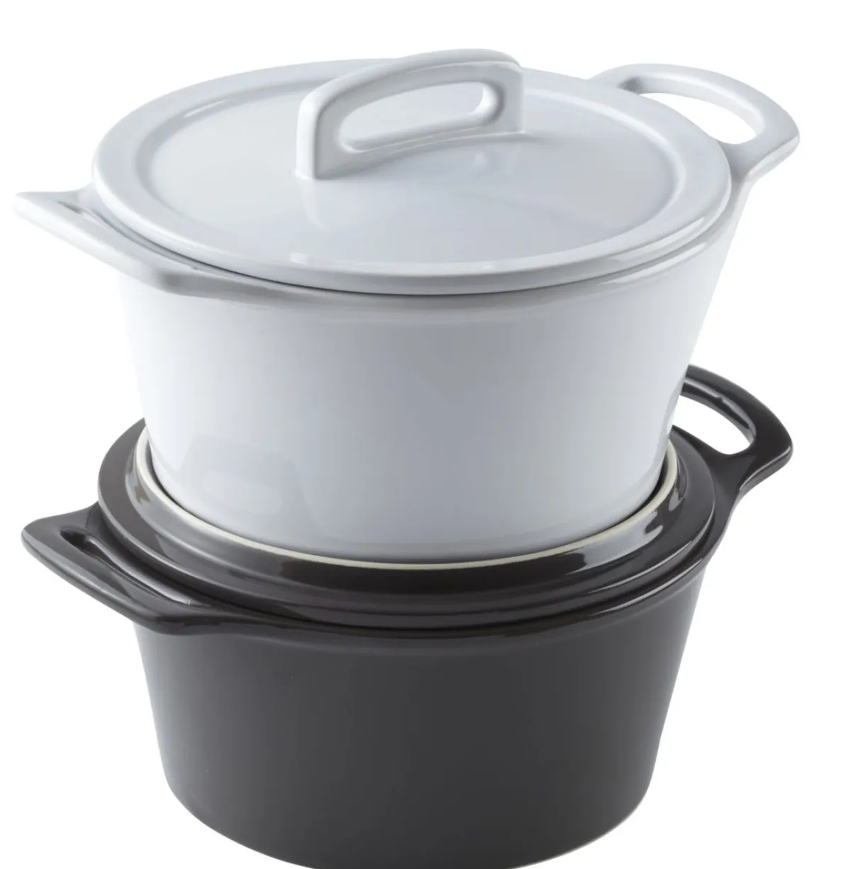 PRO.MUNDI Cocotte rond gris grès émaillé Ø 17 cm Bistronome Hot