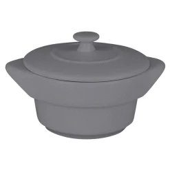 RAK Cocotte rond gris porcelaine vitrifiée Ø 10 cm Chefs Fusion Discount