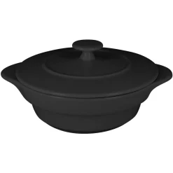 RAK Cocotte rond noir porcelaine vitrifiée Ø 16 cm Chefs Fusion