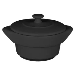 Cocotte rond noir porcelaine vitrifiée Ø 10 cm Chefs Fusion - RAK New