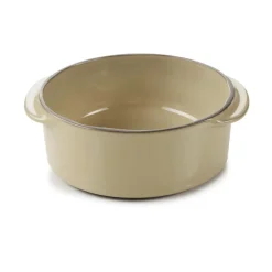 Cocotte sans couvercle rond beige porcelaine culinaire Ø 12 cm  Caractère - REVOL New