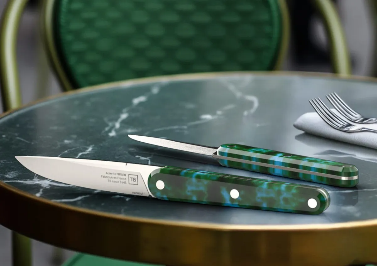 Coffret de 4 couteaux de table vert 22 cm Joseph - TARRERIAS BONJEAN