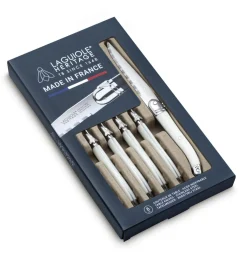 TARRERIAS BONJEAN Coffret de 6 couteaux à steak blanc 23,5 cm Laguiole Heritage Outlet