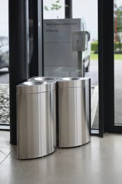PROBBAX Collecteur acier 30 L argent Sale