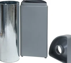 PROBBAX Collecteur acier 30 L gris Online