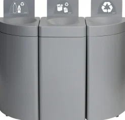 PROBBAX Collecteur acier 40 L gris Outlet