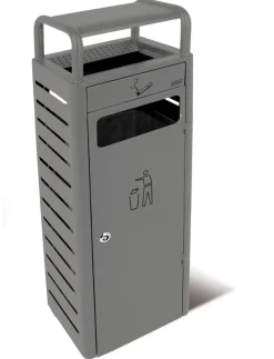 PROBBAX Collecteur avec cendrier acier 25x30x96 cm Clearance