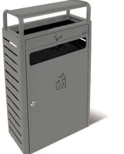 Collecteur avec cendrier acier 25x48x96 cm - PROBBAX New