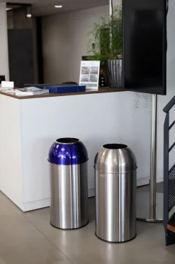Collecteur inox 40 L bleu - PROBBAX