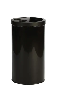 PROBBAX Collecteur mixte pour gobelets et déchets acier 40 L noir Sale