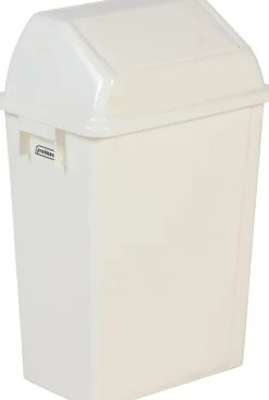 Collecteur mural avec couvercle basculant plastique 20 L blanc - PROBBAX Outlet