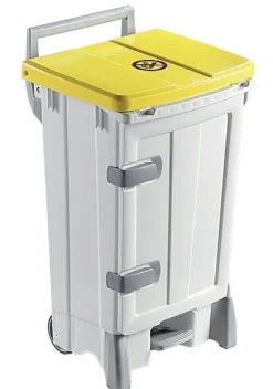Collecteur à ouverture frontale plastique 90 L blanc - GILAC