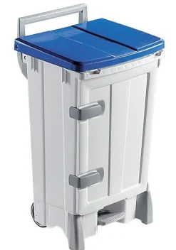 GILAC Collecteur à ouverture frontale plastique 90 L blanc New
