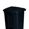 Collecteur à pédale antibactérien et antimicrobien plastique 70 L noir - PROBBAX Sale