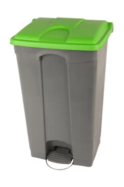 Collecteur à pédale plastique 90 L gris - PROBBAX Sale