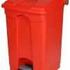 Collecteur à pédale plastique 45 L rouge - PROBBAX Discount