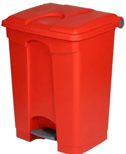 PROBBAX Collecteur à pédale plastique 70 L rouge