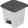 Collecteur à pédale plastique 30 L blanc - PROBBAX Hot