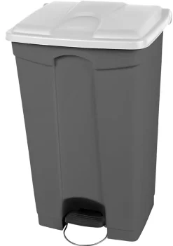 PROBBAX Collecteur à pédale plastique 90 L gris Online