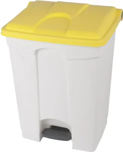 PROBBAX Collecteur à pédale plastique 70 L blanc