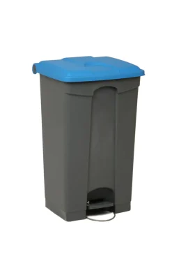 Collecteur à pédale plastique 90 L gris - PROBBAX Discount