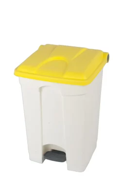 Collecteur à pédale plastique 45 L jaune - PROBBAX Online