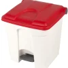 PROBBAX Collecteur à pédale plastique 30 L blanc Clearance
